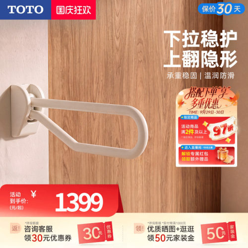 TOTO适老可翻折扶手卫生间老人马桶助力防滑拉手GT300H7(11)