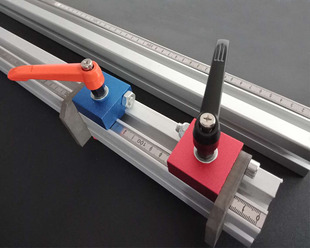 台锯靠尺靠杆切铝机定位木工台锯靠山马氏定位器切割机推台锯滑轨