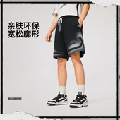 李宁反伍BADFIVE男子新款 宽松轻薄针织短卫裤 AKSV039