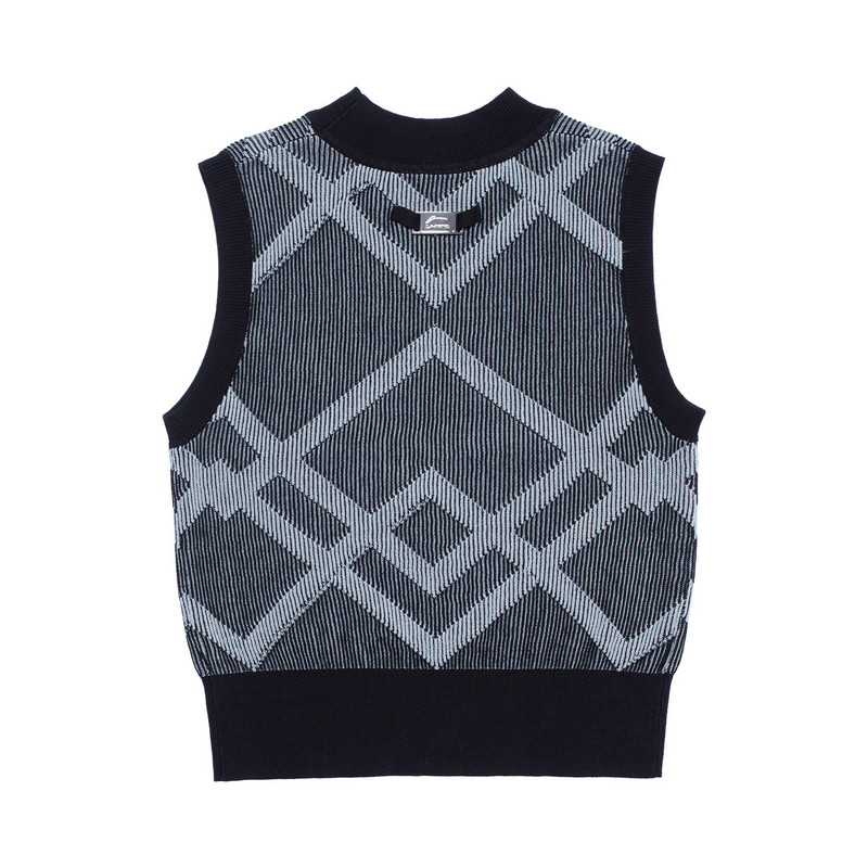 중국 LI NING 여성 봄 가을 민소매 조끼 캐주얼 편안하고 세련되고 다양한 스포츠 니트 셔츠 AMVS016