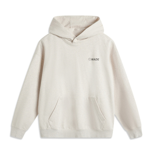 李宁卫衣春男韦德系列时尚简约透气百搭宽松套头连帽卫衣AWDV043-