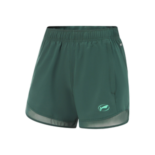 AKSU340 日常跑运动休闲宽松跑步系列短裤 B品 女子夏季 李宁短裤