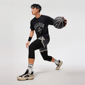 夏季 T恤衫 男款 李宁短袖 篮球系列时尚 透气百搭常规短袖 ATSU437 B品