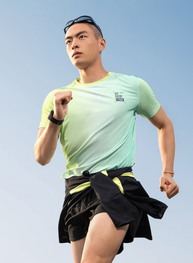 李宁短袖夏男子跑训系列舒适透气百搭常规圆领短袖T恤ATSU191-B品