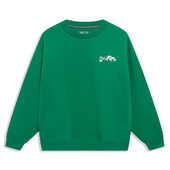 NING 百搭宽松套头无帽卫衣AWDT189 李宁男士 运动时尚 长袖