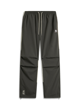 李宁运动裤秋男子篮球系列时尚透气简约宽松运动长裤AYKU137-B品