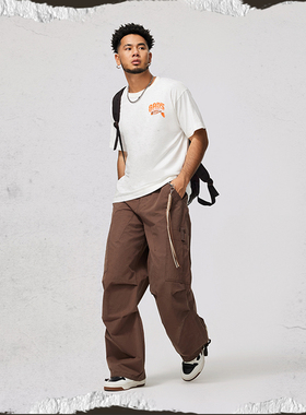 李宁反伍BADFIVE男子短袖文化衫棉质常规型运动T恤AHSU157-1-B品