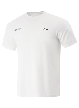 李宁短袖夏男子健身系列舒适透气简约百搭常规圆领短袖T恤ATSV629