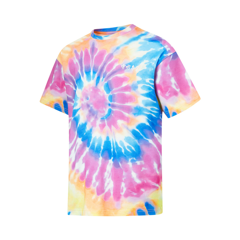 中国李宁男女同款短袖文化衫秋季印花宽松型运动上衣AHST149-B品