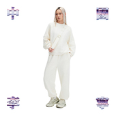 中国李宁系列2024女子秋季 B品 AKLU232 宽松休闲运动户外长裤 卫裤