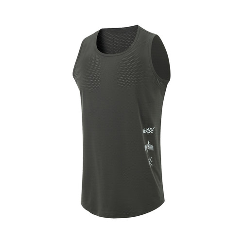 李宁健身背心秋季韦德系列男子吸汗透气舒适无袖T恤AVSU021