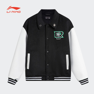 李宁风衣男冬季运动生活系列舒适宽松潮流休闲外套AFDT913-B品