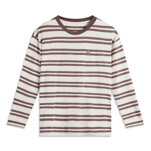 李宁长袖T恤夏女款运动潮流系列时尚透气宽松长袖文化衫AHSV588-