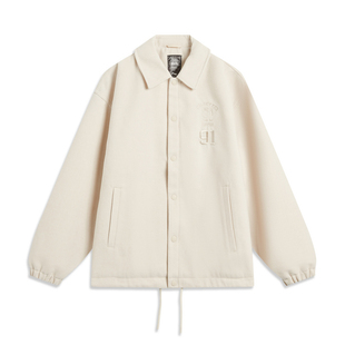 李宁运动外套2024皮克斯草莓熊联名男子宽松翻领夹克AJDU269 B品