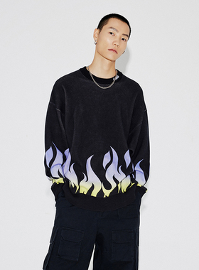 中国李宁系列男女款宽松舒适时尚潮流简约百搭套头编织衫AMBT135