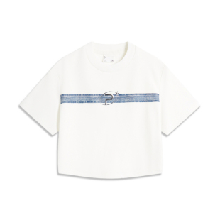 T恤AHSU752 李宁运动潮流系列女子休闲紧身短袖 B品 NING