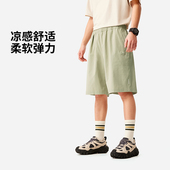 夏男款 运动生活系列时尚 透气宽松休闲梭织短裤 李宁短裤 AKSV169