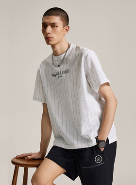 李宁短袖夏季男韦德系列舒适透气宽松梭织短袖运动衫ATSU347-B品