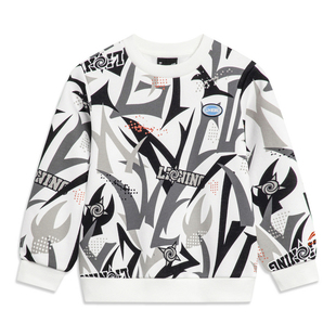 B品 系列百搭常规套头无帽卫衣YWDT259 李宁卫衣男童冬季 运动时尚