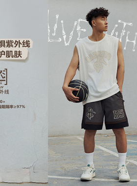 李宁运动裤夏季男篮球系列舒适透气百搭宽松运动短裤AKSU803-B品