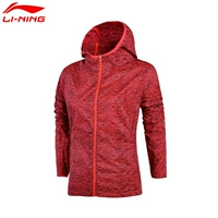 Áo gió nữ Li Ning mẫu nữ chạy sê-ri áo len dệt kim nữ trùm đầu áo khoác thể thao AFDM146 - Áo gió thể thao áo gió thể thao