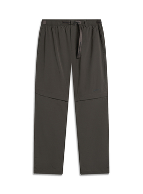 李宁CF溯运动长裤男士春季户外直筒男裤梭织运动短裤AYKU619-B品