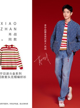 李宁套头毛衣2025秋冬款男子日进斗金新年文化运动服卫衣AMBV051