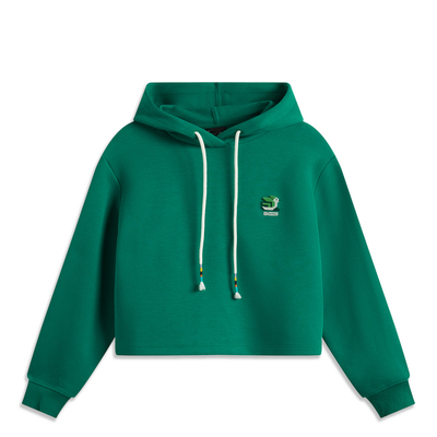 李宁卫衣女2024秋季运动生活时尚系列女套头连帽卫衣 AWDUA68-B品