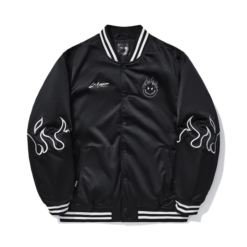 李宁男秋款棉夹克休闲长袖保暖运动服百搭棉服AJMT075-B品