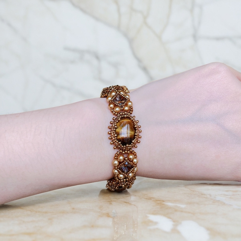 欧若拉维多利亚手链串珠材料包虎眼石保色显白闺蜜礼物成品可定制