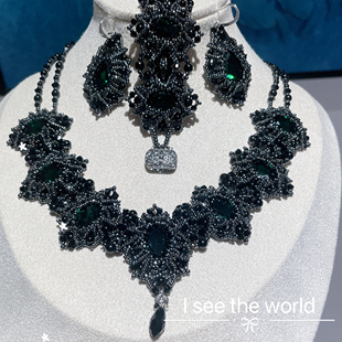 卢浮宫暗黑风串珠项链材料包手工保色送女友闺蜜生日礼物可定制