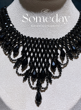 黑天鹅手工串珠项链材料包