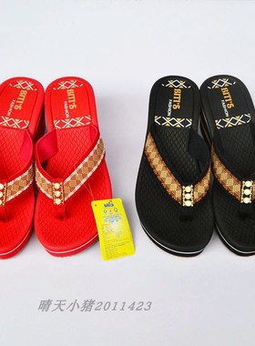 越南平仙bits新款牛筋底防滑耐磨防臭高跟夹角拖鞋休闲人字拖鞋