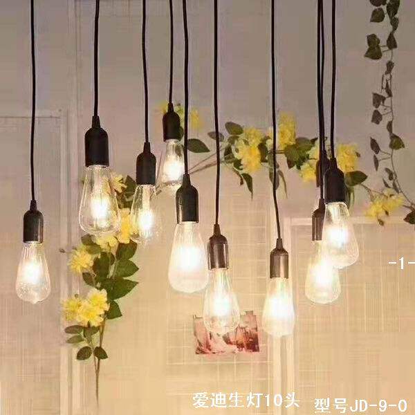 婚礼舞台布置挂饰10头水滴吊灯婚庆橱窗装饰蝴蝶吊顶灯发光鸟灯泡