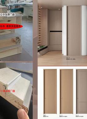 浙江金华永康木门厂家定制室内 房门 卧室门 无漆木门 多层实木门