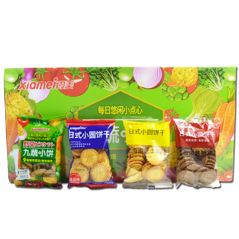 霞美日式小圆饼焦糖味海盐芝士