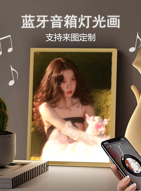虞书欣写真灯光画音响发光画框宿舍桌面摆台明星周边闺蜜生日礼物