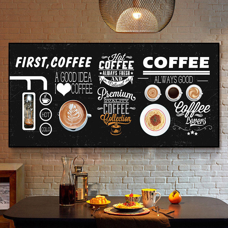 美式黑板工业风咖啡馆装饰画创意个性咖啡厅coffee馆西餐厅挂画
