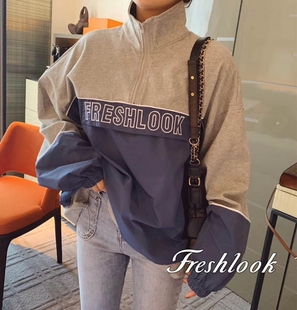 卫衣外套女 宽松原宿风潮牌上衣日系百搭休闲夹克工装 2020春季 新款