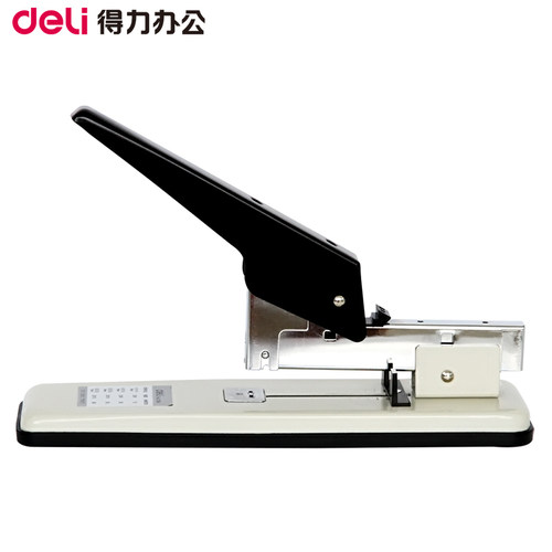 得力重型订书机0394大型加厚0013订书针订80张纸省力型订书器