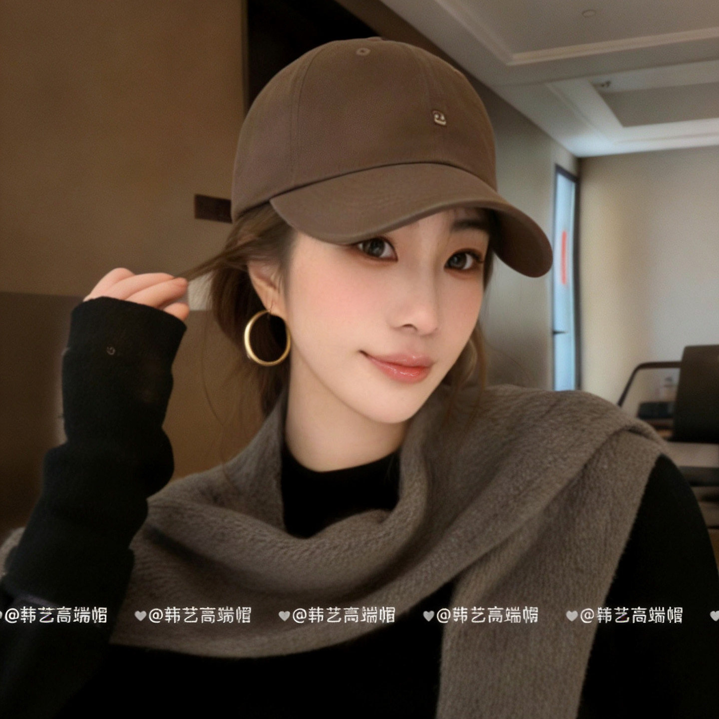 春秋软顶透气显脸小宽檐鸭舌帽子