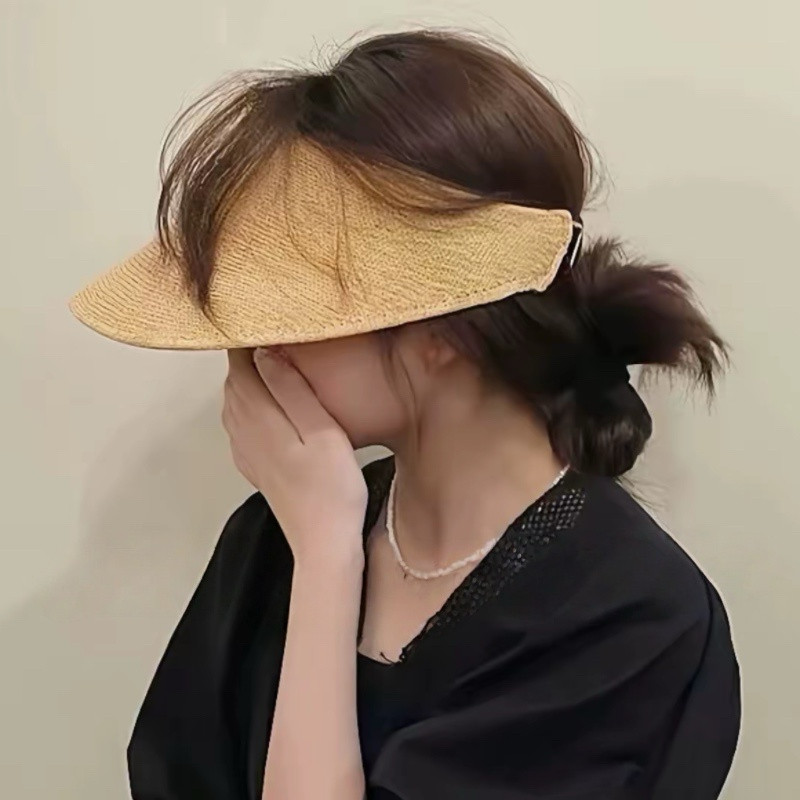 韩国ins纯色空顶帽韩版夏季遮阳