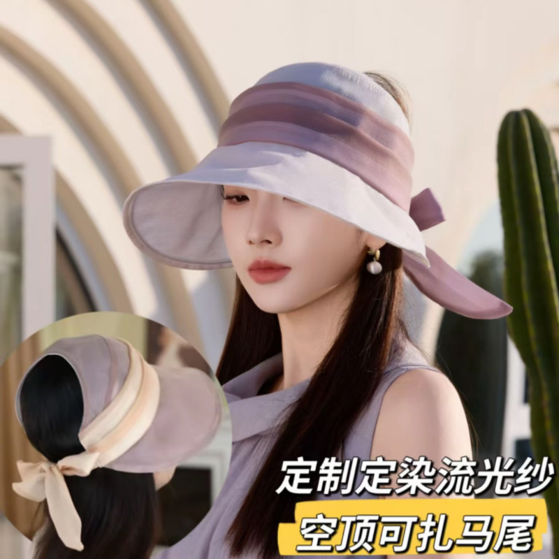 新款夏季韩版透气空顶遮阳帽子女