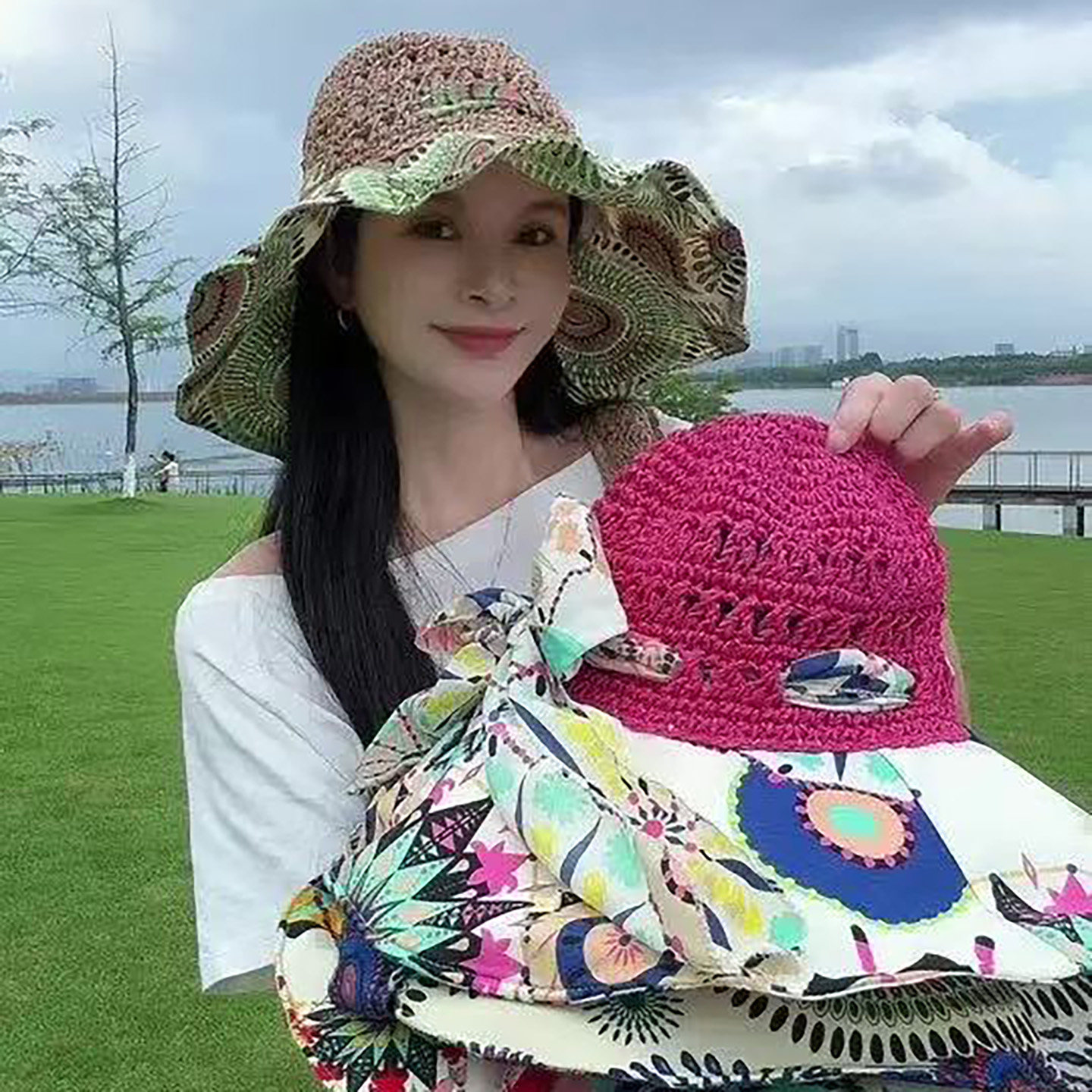 遮阳帽大檐草帽透气防晒海边度假