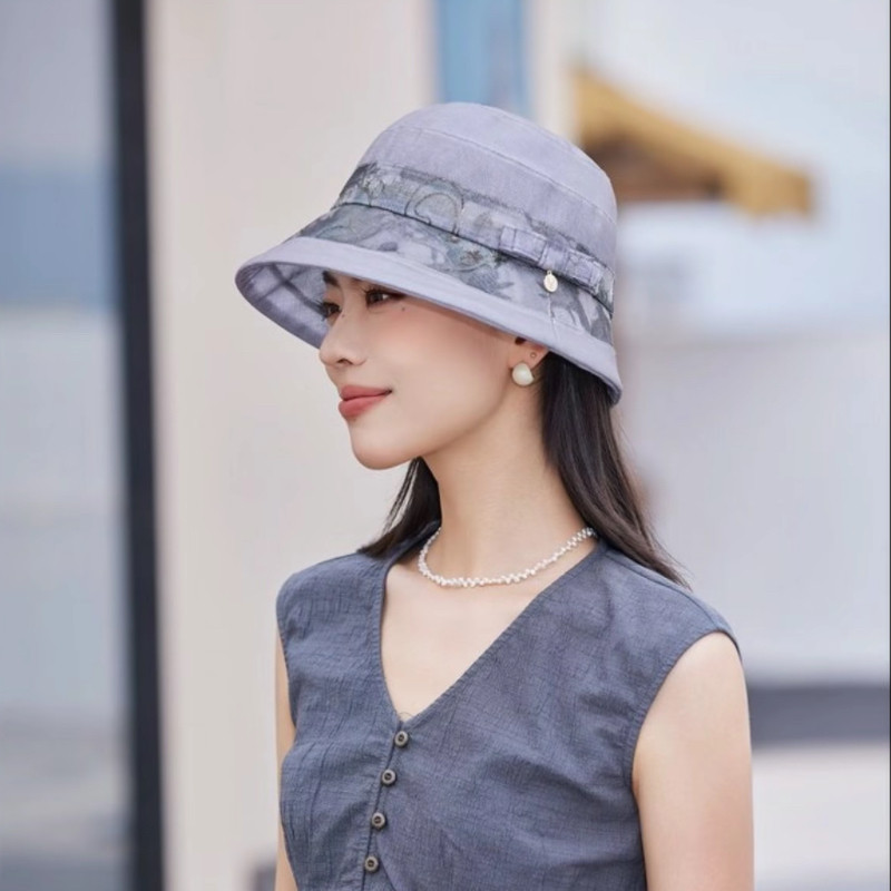 防晒帽子女夏季防紫外线渔夫帽