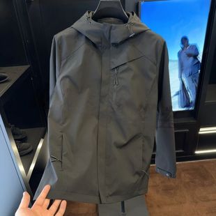 秋冬季加棉男士新款百搭休闲商务风连帽上衣男款夹克外套板正高级