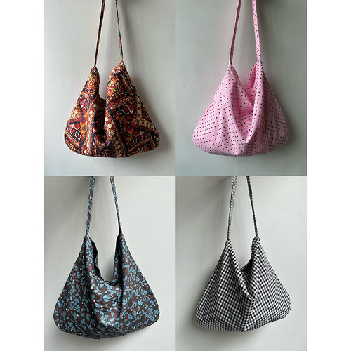 原创emis包夏季出游时尚磁扣潮流通勤园大容量潮流单肩包温柔风田