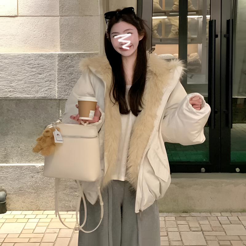 毛茸茸高级感派克服2025冬新款