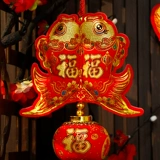 Товары для украшения новоселья, подвеска-фонарь, кулон-рыба, бог богатства, комнатный кулон со знаком зодиака, праздничная змея, новогодняя сумка с благословением, подвесное украшение, сумка с благословением