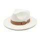时尚 蝴蝶结礼帽桃心顶大檐米白色爵士帽龙凤呢男女均可Fedora Hat